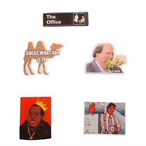 NEW! The Office Random Vinyl 5Pc Funny Laptop Stickers NEW